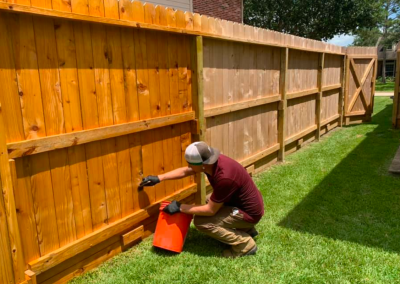 fence staining